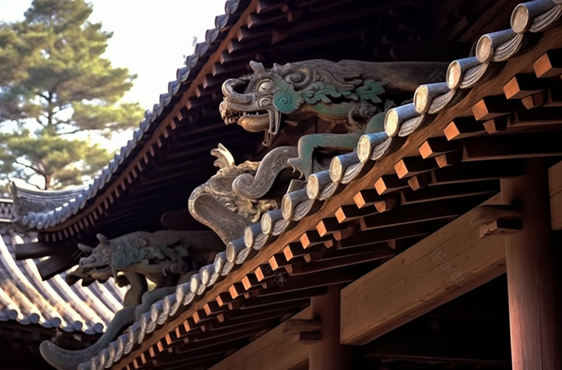 雕刻屋檐房屋建筑物外部实拍摄影图,高清,摄影图,摄影图片,图片大全,摄影图免费下载